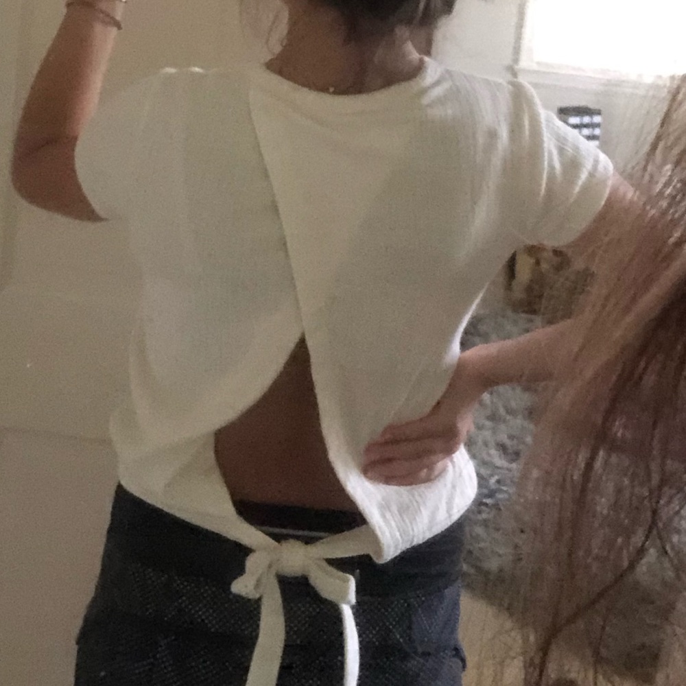 Madewell White Tie-In-The-Back Top - Picture 5 of 5